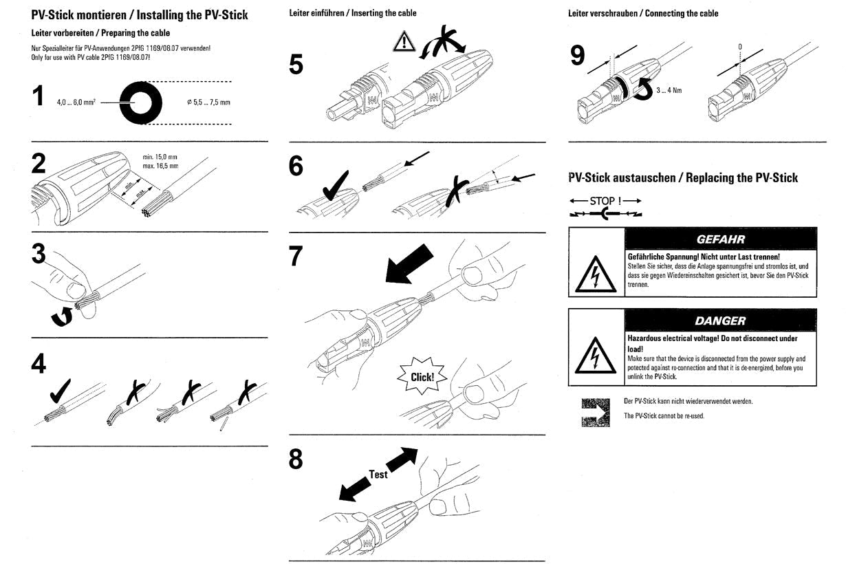 MC4 Stik Sæt – Gør - Det - Selv (Han + Hun) - SejlStrøm
