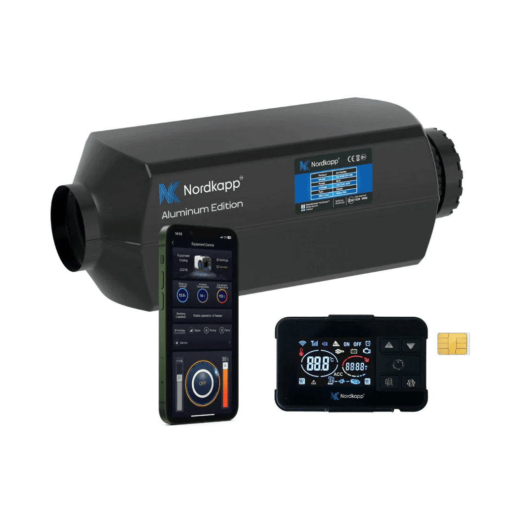 Nordkapp Dieselfyr 12V/24V 5kW 4G/5G GSM – Kraftig varme med fjernstyring over mobilnet - SejlStrøm