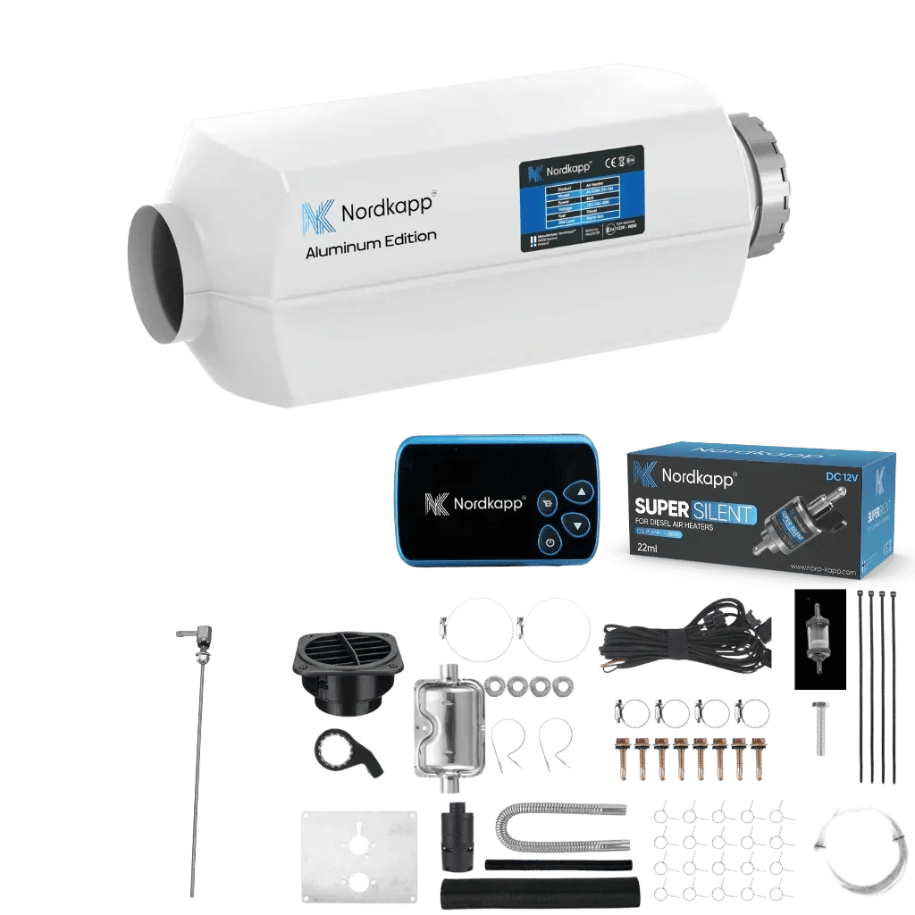 Nordkapp Dieselvarmer 2 kW – 12V/24V med Bluetooth - appstyring - SejlStrøm