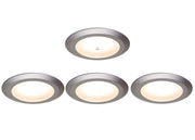 PREBIT EB12-2.0 Recessed LED lights – matte chrome, set of 4