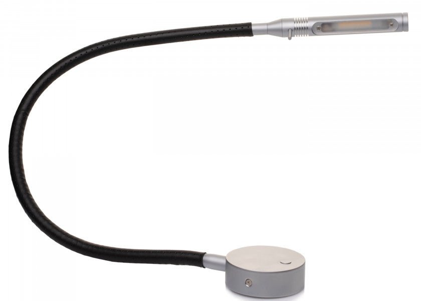PREBIT LED Flexlight 07-1 – matte chrome with black leather cover