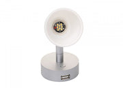 PREBIT R1 - 1 LED - påbygningslampe / mat krom, satinhvidt glas - SejlStrøm