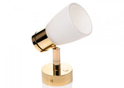 PREBIT R1-1 LED Surface Mounted Light – Polished Gold, Satin White Glass