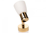 PREBIT R1-1 LED Surface Mounted Light – Polished Gold, Satin White Glass
