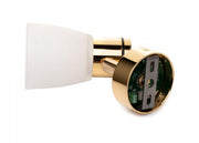 PREBIT R1-1 LED Surface Mounted Light – Polished Gold, Satin White Glass