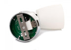 PREBIT R1 - 1 LED - påbygningslampe / poleret krom, satinhvidt glas - SejlStrøm