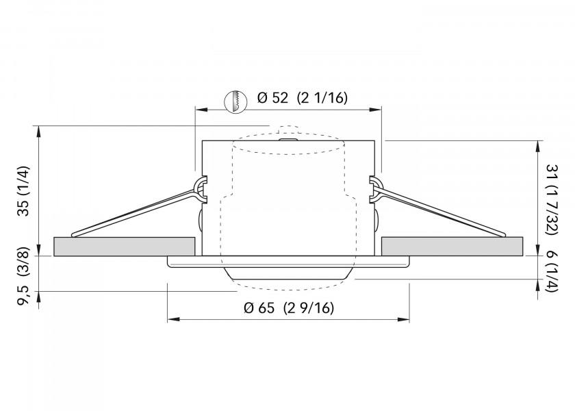 QUICK LED loftslampe YOKO / rustfrit stål, satin - SejlStrøm