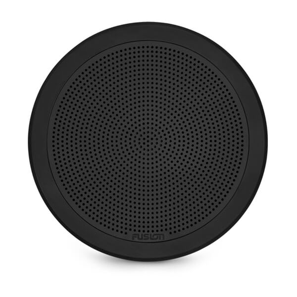 Fusion FM seriens marinehøjttalere, 6,5" 120 W rund, sort, planmonteret marinehøjttaler – produktbillede 2