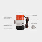 Seaflo 01 Lænsepumpe 1100 GPH (69 l/min) 12V Manuel - SejlStrøm