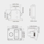 Seaflo Niveauføler til elektrisk lænsepumpe 12V 20A med kontrolpanel og niveaularm - SejlStrøm