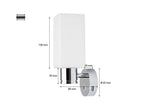 SEATEC Kvadratisk LED - væglampe / med berøringskontakt og USB - C - opladningsstik - SejlStrøm