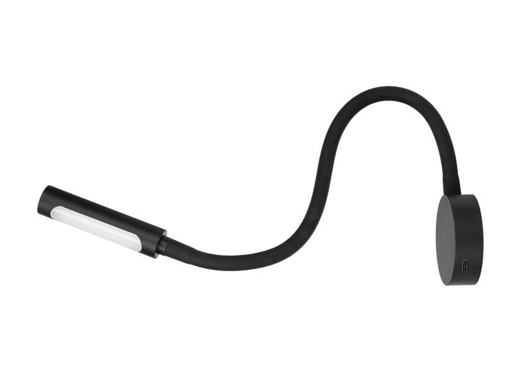 SEATEC LED - læselampe med lysdæmper og USB - C / sort / varm hvid / rød - SejlStrøm
