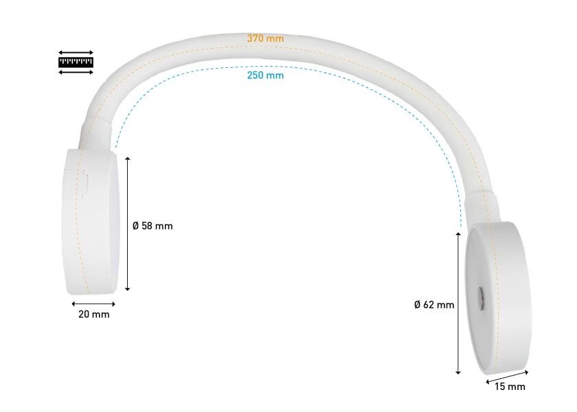 SEATEC LED - læselampe med lysdæmper og USB / hvid - SejlStrøm