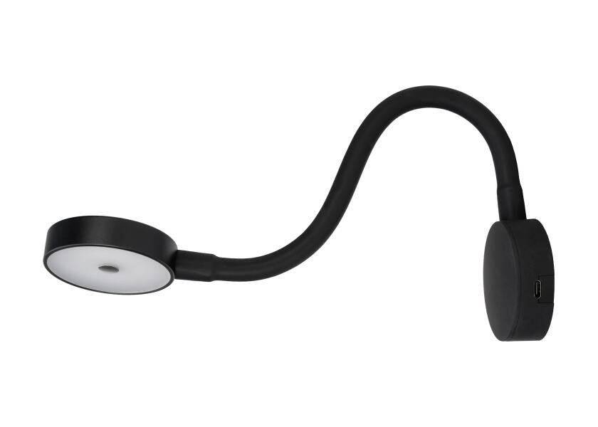 SEATEC LED Reading Light with Dimmer and USB – Black
