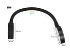 SEATEC LED - læselampe med lysdæmper og USB / sort - SejlStrøm