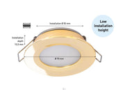 SEATEC LED ceiling lamp – dimmable, gold-plated