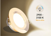 SEATEC LED ceiling lamp – dimmable, gold-plated