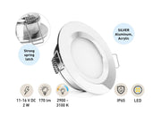 SEATEC LED ceiling lamp with switch - chrome-plated