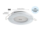 SEATEC LED loftslampe med kontakt / forkromet - SejlStrøm