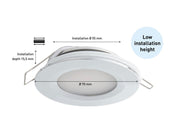 SEATEC LED ceiling lamp with switch - chrome-plated