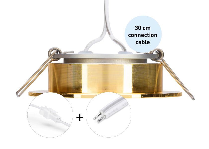 SEATEC LED loftslampe med kontakt / guldbelagt - SejlStrøm