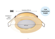 SEATEC LED ceiling lamp with switch - gold-plated