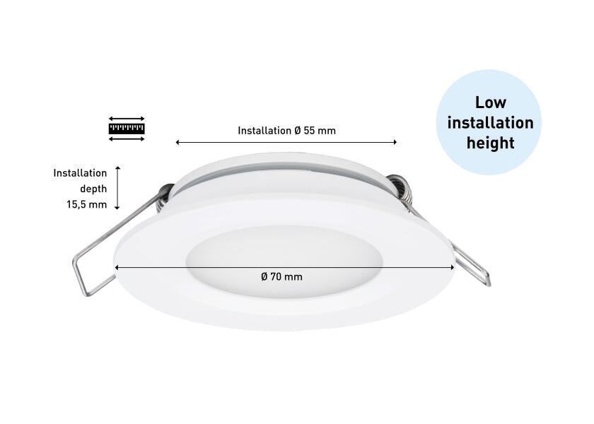 SEATEC LED loftslampe med kontakt / hvid - SejlStrøm