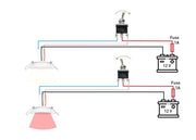 SEATEC LED loftslampe / omskiftelig hvid/rød - SejlStrøm