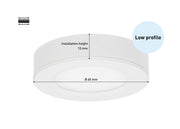 SEATEC LED pendant light - surface mount with touch dimmer - white