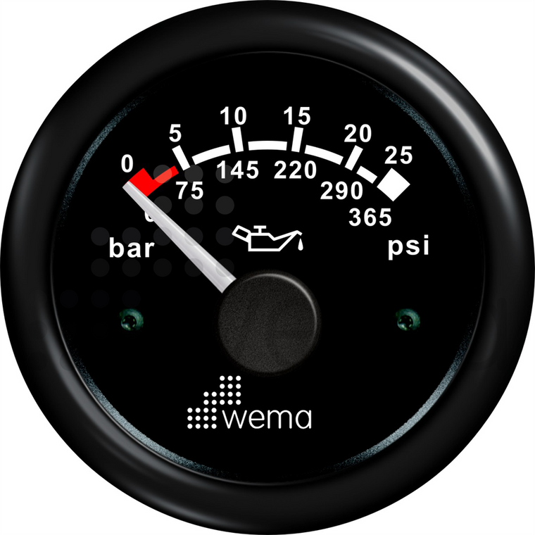 Wema Olietryk instr. 25 bar Sort