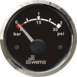 Wema Turbotryk instrument 0-2 bar Sort RF