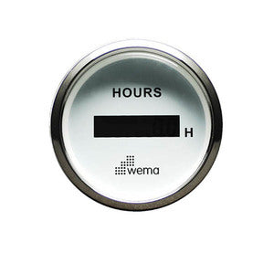 Wema Hour Meter LCD 12/24 Volt White RF