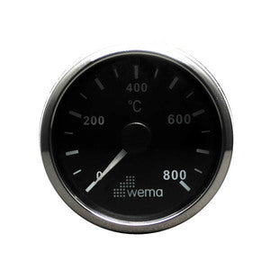 Wema Udstødningstemp. instr. Sort RF