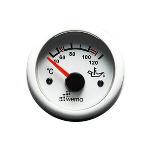 Wema Oil Temp. Gauge White