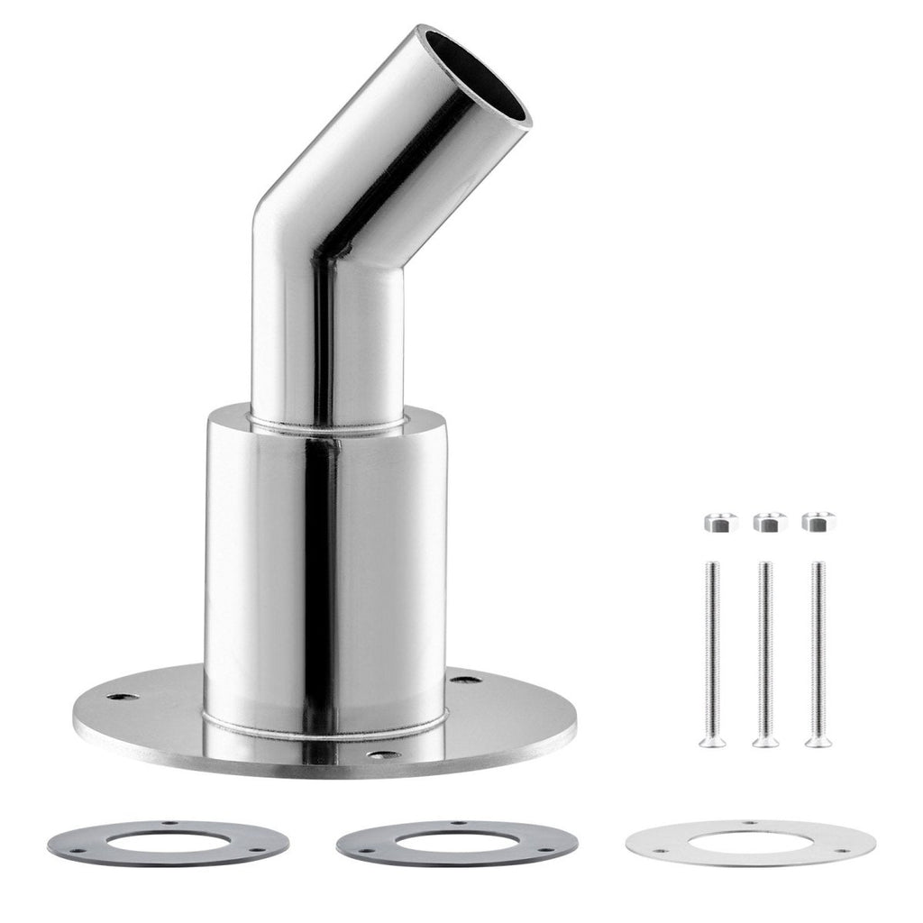 Skroggennemføring med vinkel i 316 Rustfrit Stål – Ø22 mm / Ø24 mm - SejlStrøm