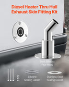 Skroggennemføring med vinkel i 316 Rustfrit Stål – Ø22 mm / Ø24 mm - SejlStrøm