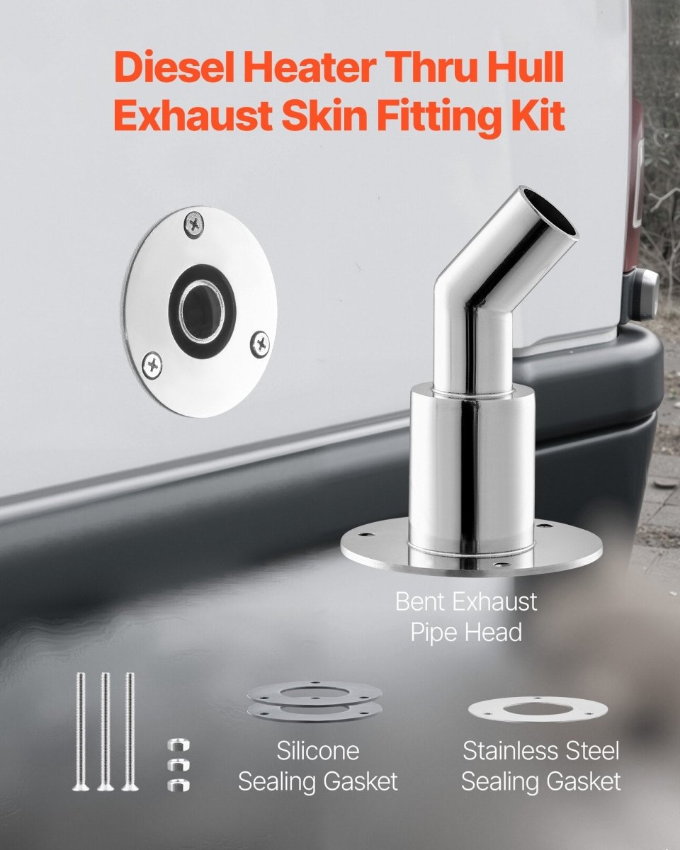 Skroggennemføring med vinkel i 316 Rustfrit Stål – Ø22 mm / Ø24 mm - SejlStrøm