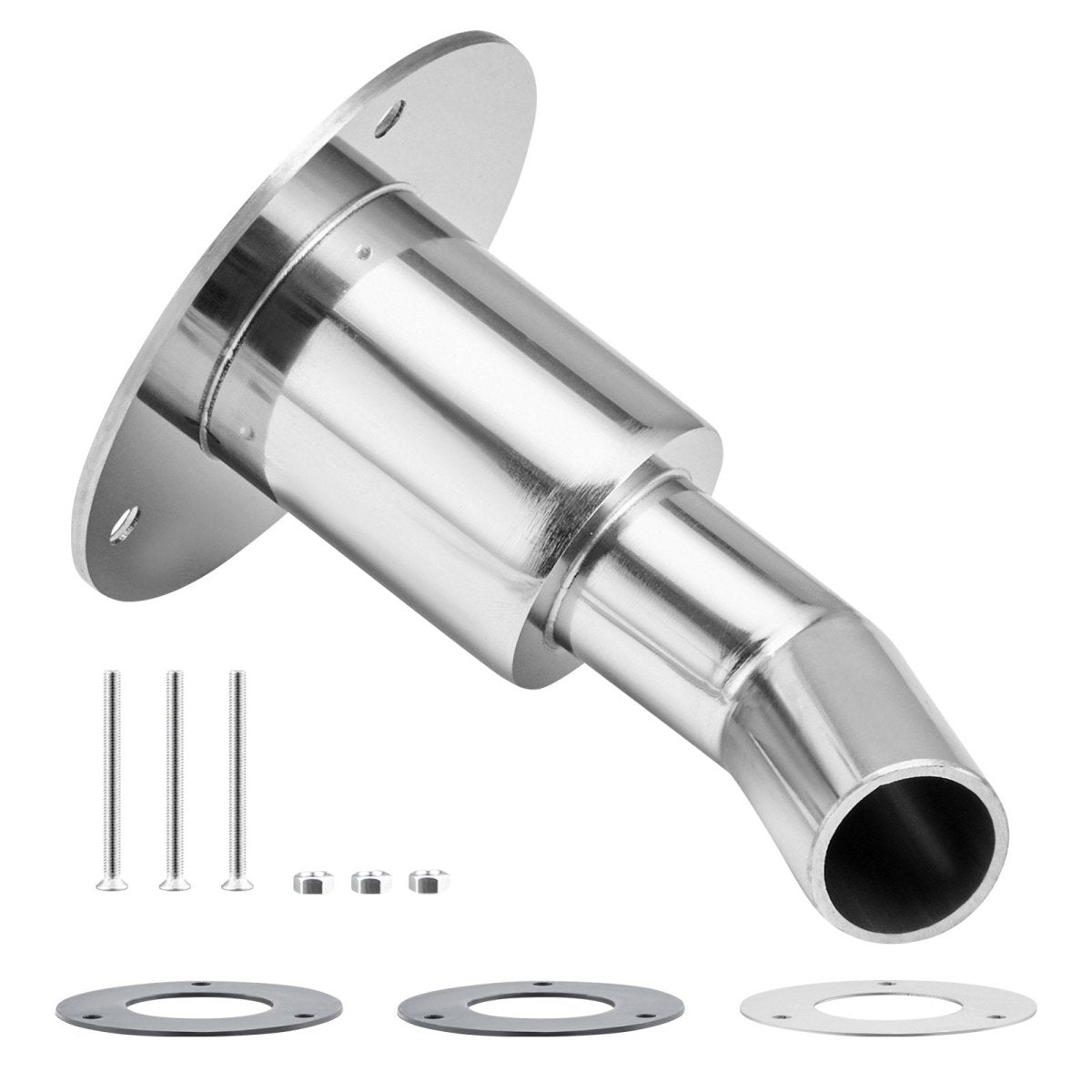 Skroggennemføring med vinkel i 316 Rustfrit Stål – Ø22 mm / Ø24 mm - SejlStrøm