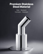 Skroggennemføring med vinkel i 316 Rustfrit Stål – Ø22 mm / Ø24 mm - SejlStrøm