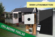 Solcelleanlæg til fritidshus / kolonihavehus – 5,4–8 kWh med 5 kWh lithium - batteri - SejlStrøm