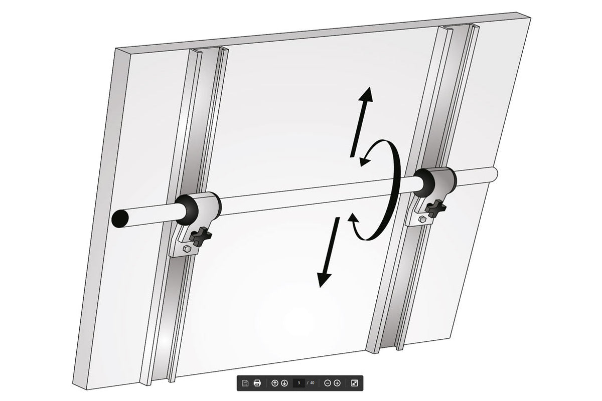 Solar Panel Mount for Boat – Railing 30 mm (Tiltable)