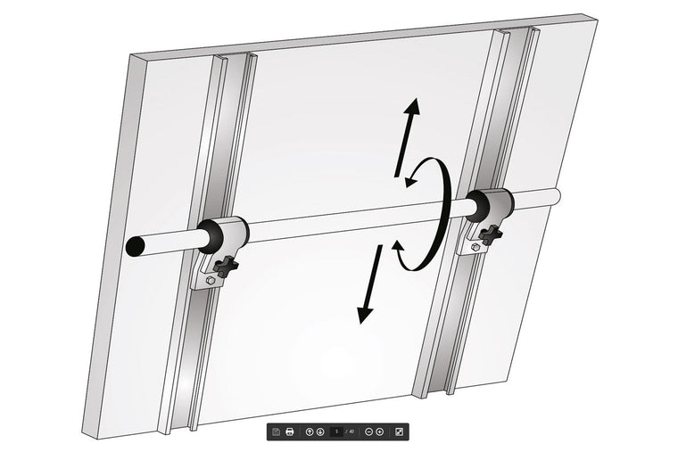 Solar Panel Mount for Boat – Railing 30 mm (Tiltable)