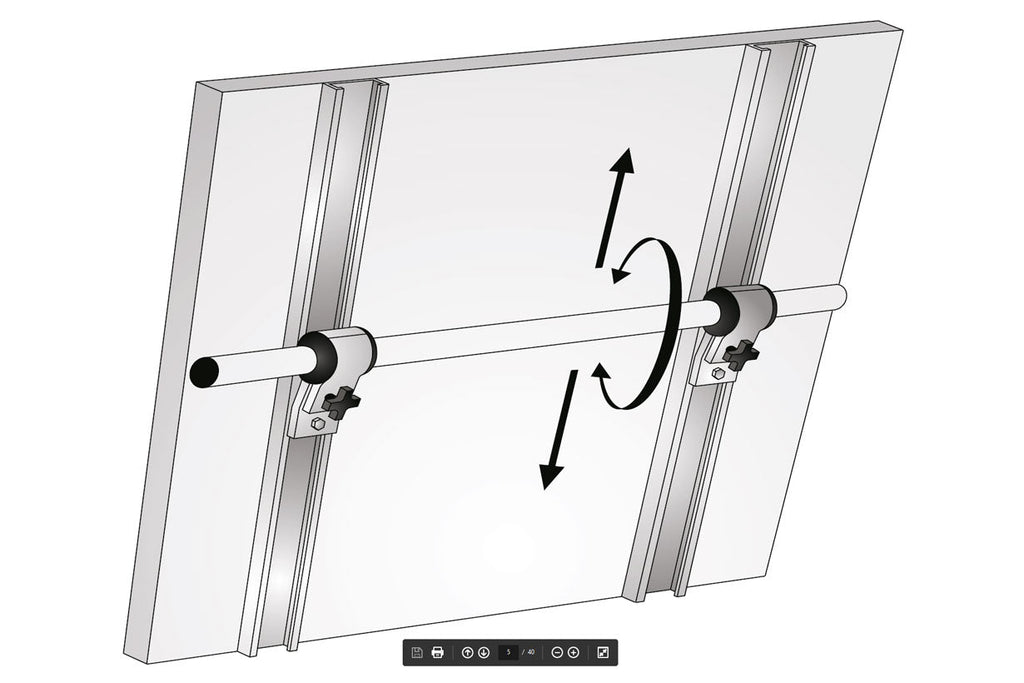 Solcellebeslag til Båd – Rælingsmontering (25 mm) - SejlStrøm