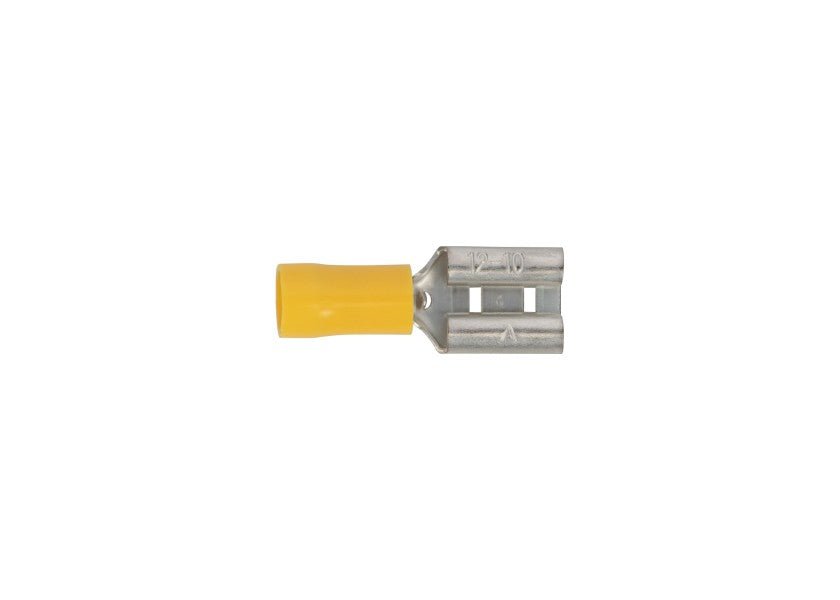 Spade terminal female – yellow, 4.0 - 6.0 mm², pack of 50, 9.7 mm