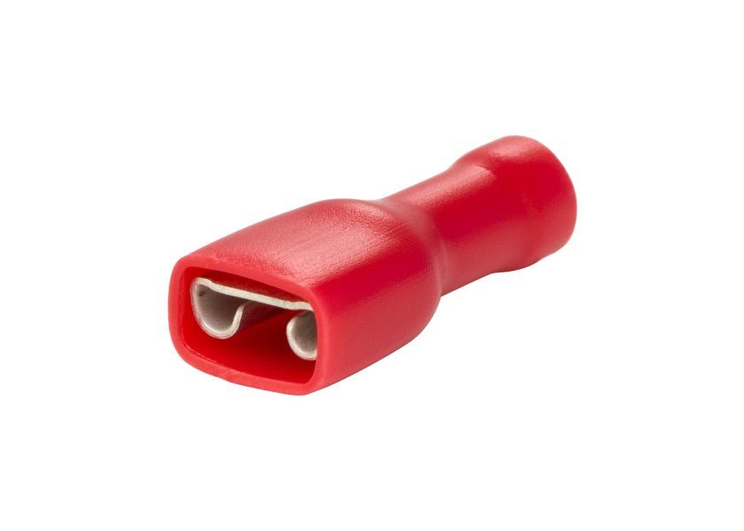 Spade connector female - red, 0.5 - 1.5 mm², pack of 15 pcs.