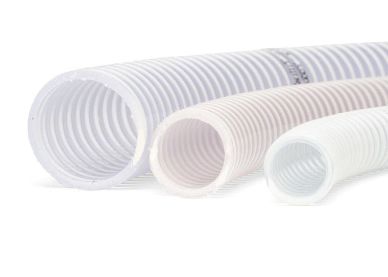 Spiral-reinforced suction hoses