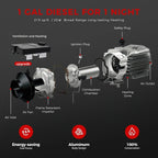 Sunster 8 kW Dieselfyr – WiFi & Bluetooth styring (12V / 24V) - SejlStrøm