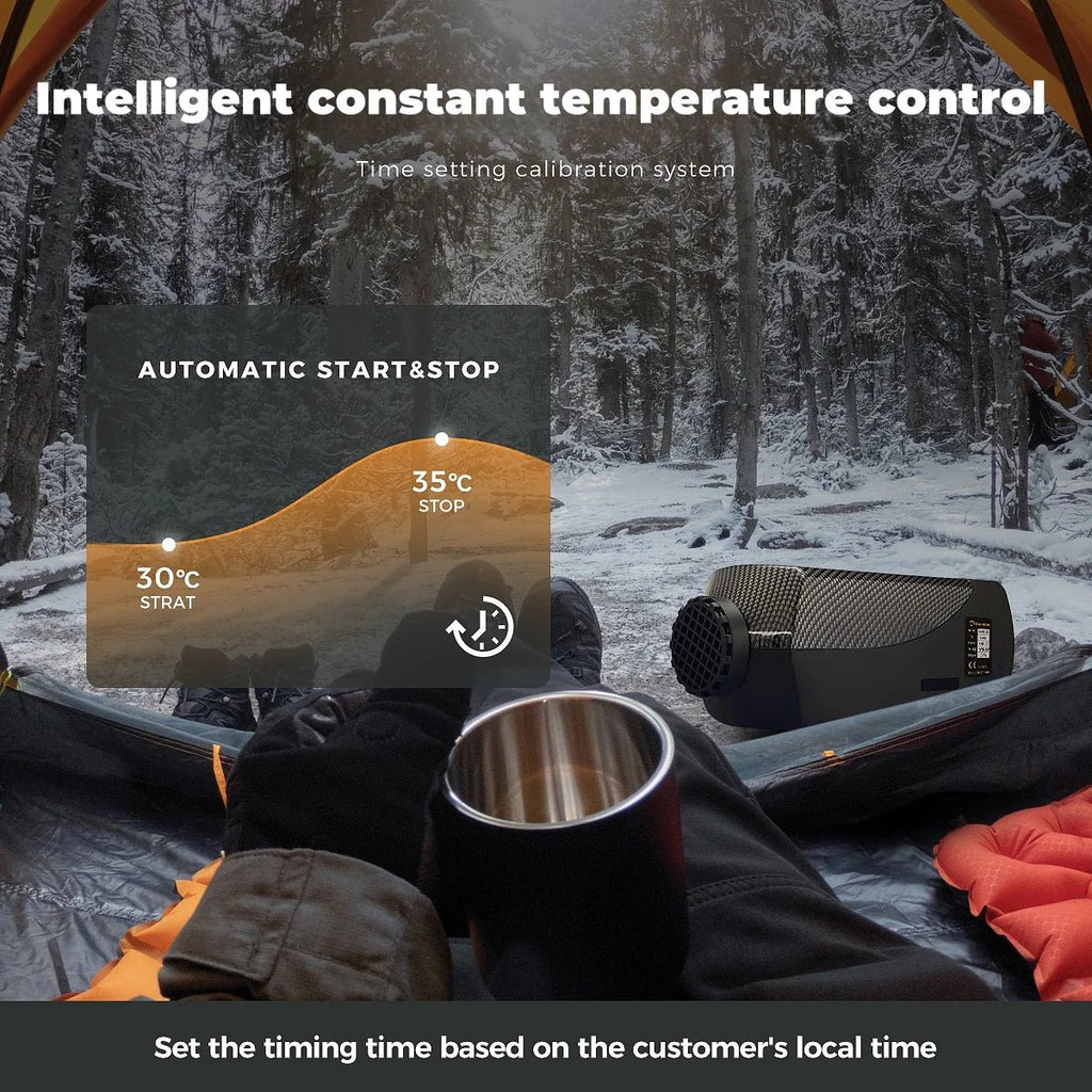 Sunster 8 kW Dieselfyr – WiFi & Bluetooth styring (12V / 24V) - SejlStrøm