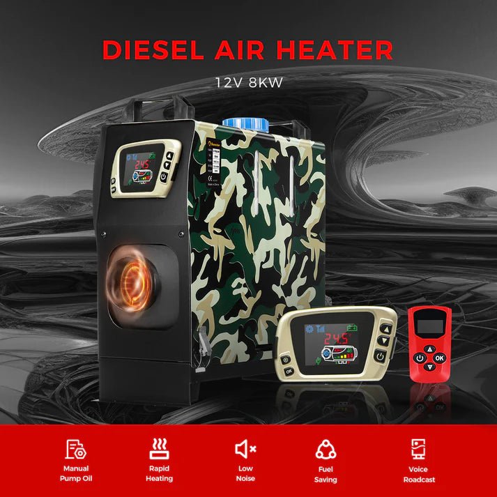 Sunster A2018GT 8 kW Dieselfyr 12 V – All-in-One dieselfyr