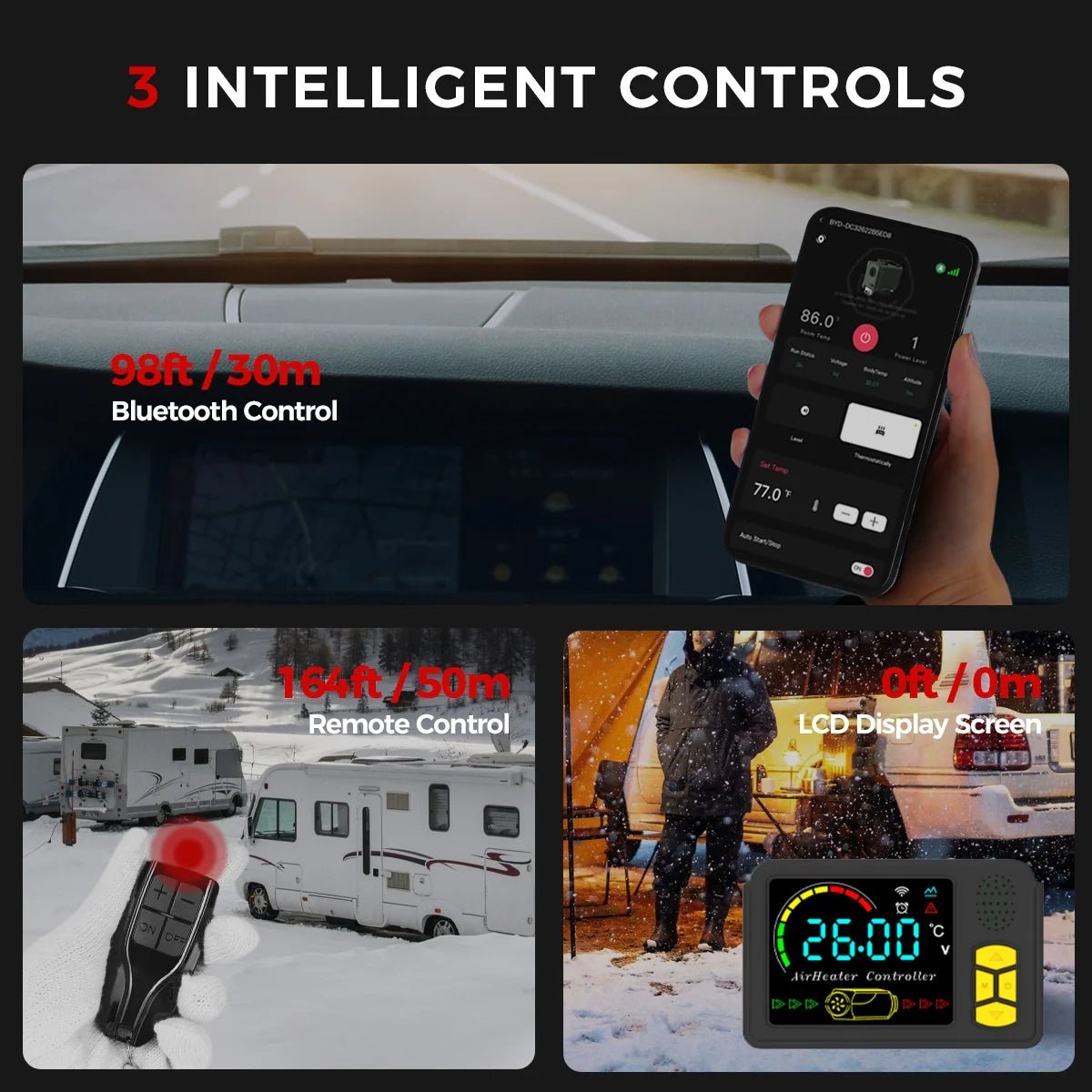 Sunster Dieselfyr 2kW 12/24V med Bluetooth - SejlStrøm